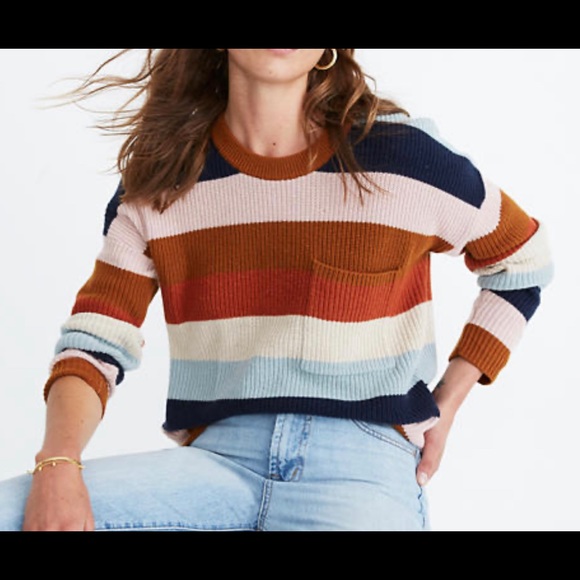 Madewell Sweaters - Madewell Size M Thompson Pocket Pullover Sweater